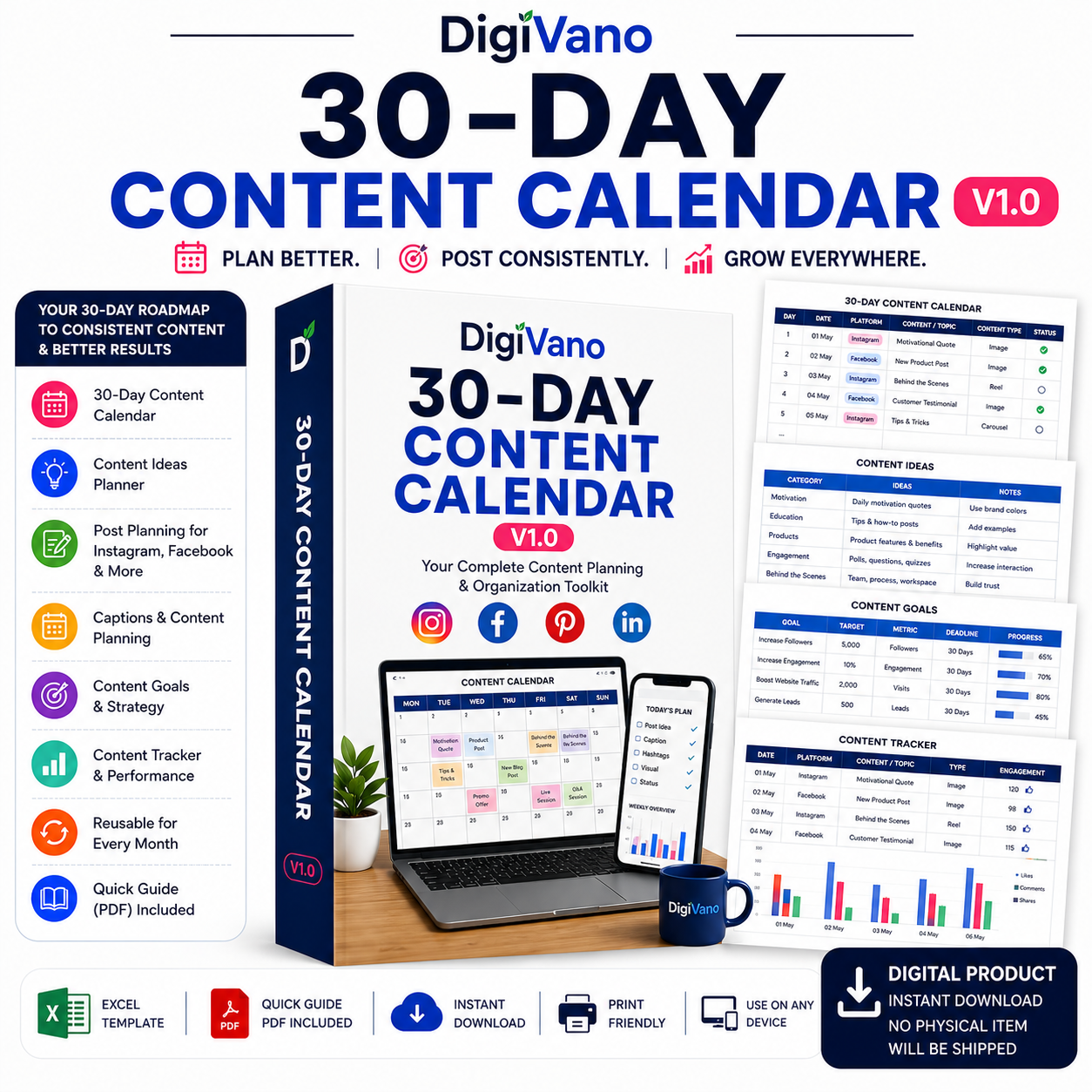 DigiVano 30-Day Content Calendar V1.0