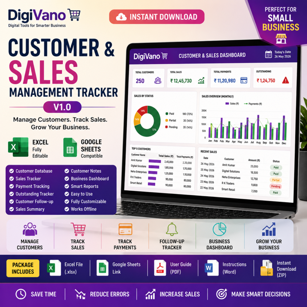 DigiVano Customer & Sales Management Tracker V1.0