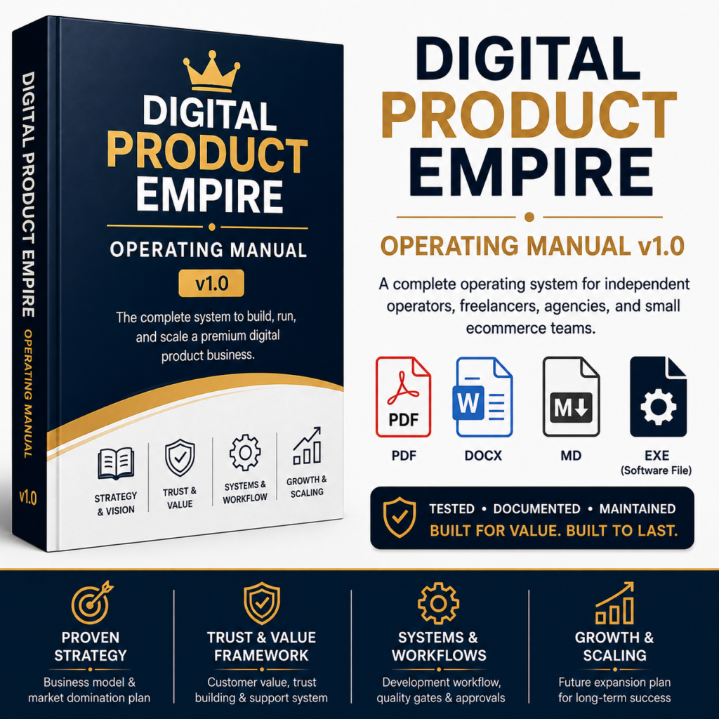 Digital Product Empire – Operating Manual v1.0