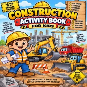 Little Builders – Construction Activity Book for Kids
